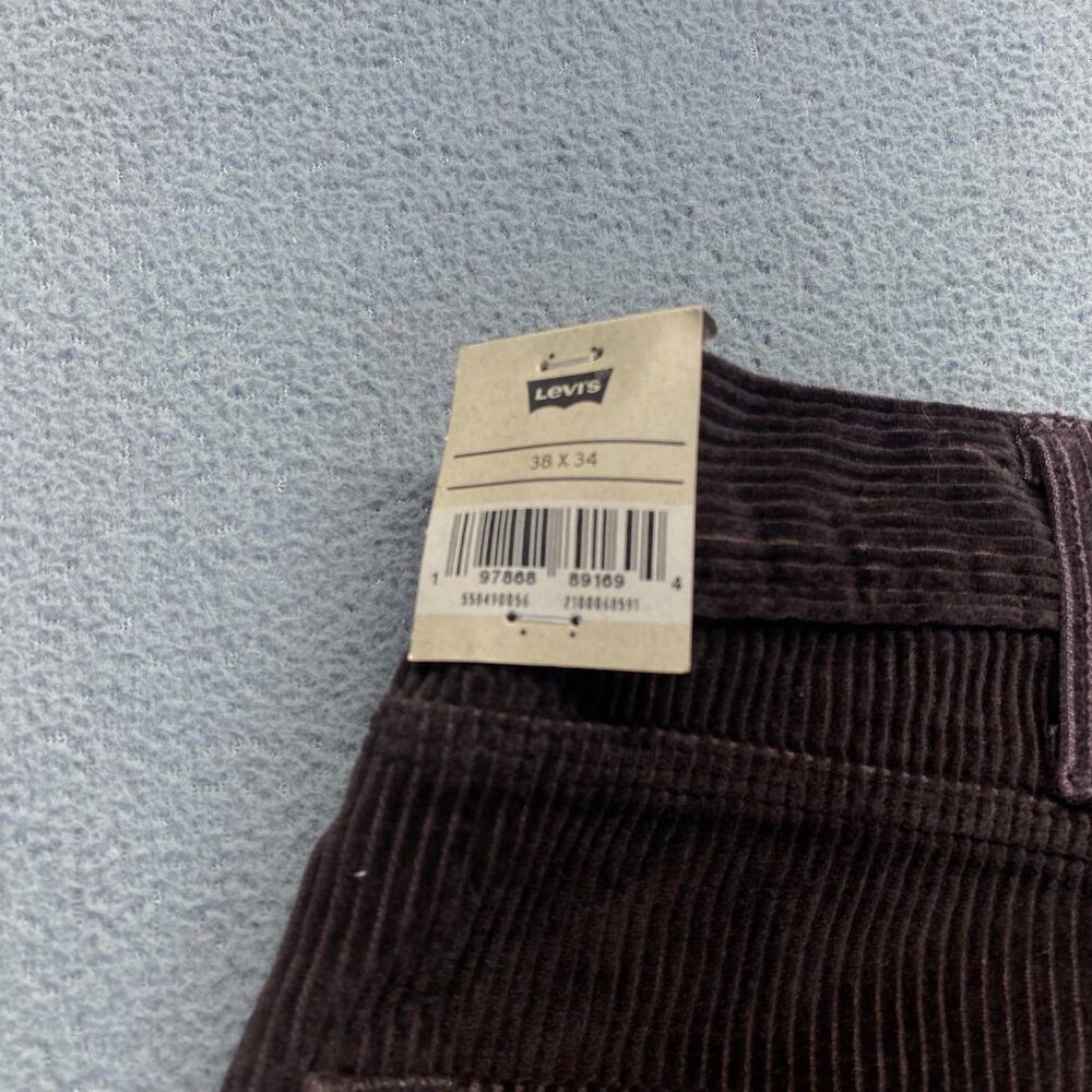 Levis 568 Loose Straight Carpenter Pants Brown Corduroy Workwear Size 38x34 - Picture 6 of 16